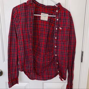 Abercrombie Plaid Button-Up Flannel Shirt